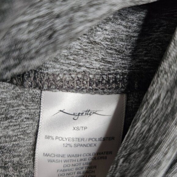 Women's X BY GOTTEX Crop Leggings Pocket GRAY BLACK size XS Athletic Athleisure - Picture 6 of 8